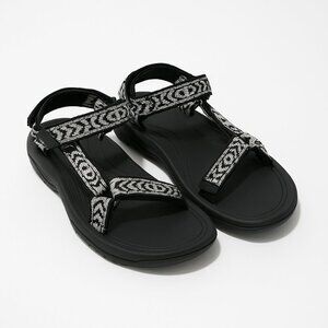 Teva Hurricane 4 Sport Sandals Recycled Webbing Women’s 11 Black White
